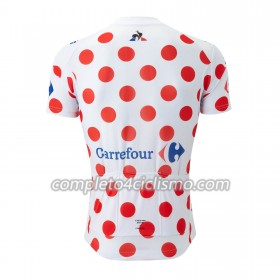 Maglia Bianca con pois Rossi 2018 Tour De France Manica Corta